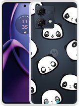 Cazy Hoesje geschikt voor Motorola Moto G84 5G Panda Emotions