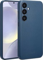 Accezz Hoesje Geschikt voor Samsung Galaxy S24 Plus Hoesje - Accezz Geschikt voor MagSafe Leather Backcover - donkerblauw