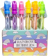 Bellenblaas XL Regenboog 6 STUKS - Groen - Geel - Oranje - Roze - Paars - Blauw - Cadeau voor kinderen - Rainbow - Traktatie - Uitdeelcadeaus voor kinderen - 25 CM