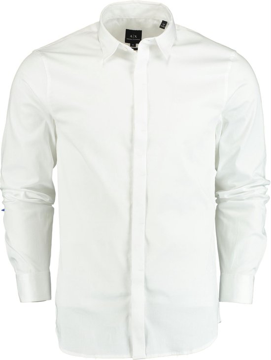 Armani Exchange lange Wit Overhemd wit