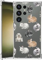 Case Anti-shock geschikt voor Samsung Galaxy S24 Ultra Konijntjes