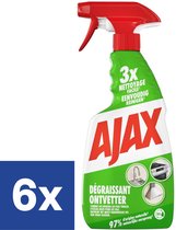 Ajax Keuken Spray Ontvetter - 6 x 500 ml