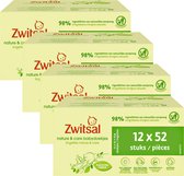Zwitsal - Lingettes- Nature & Care Sans plastique - 2496 lingettes pour bébé - 48 x 52 pièces