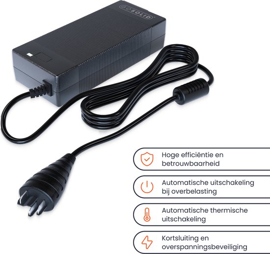 GO SOLID! ® Oplader geschikt voor Bosch PowerPack 300 fietsaccu - Elektrische fiets oplader 2A - 36V van GO SOLID! — afbeelding 5