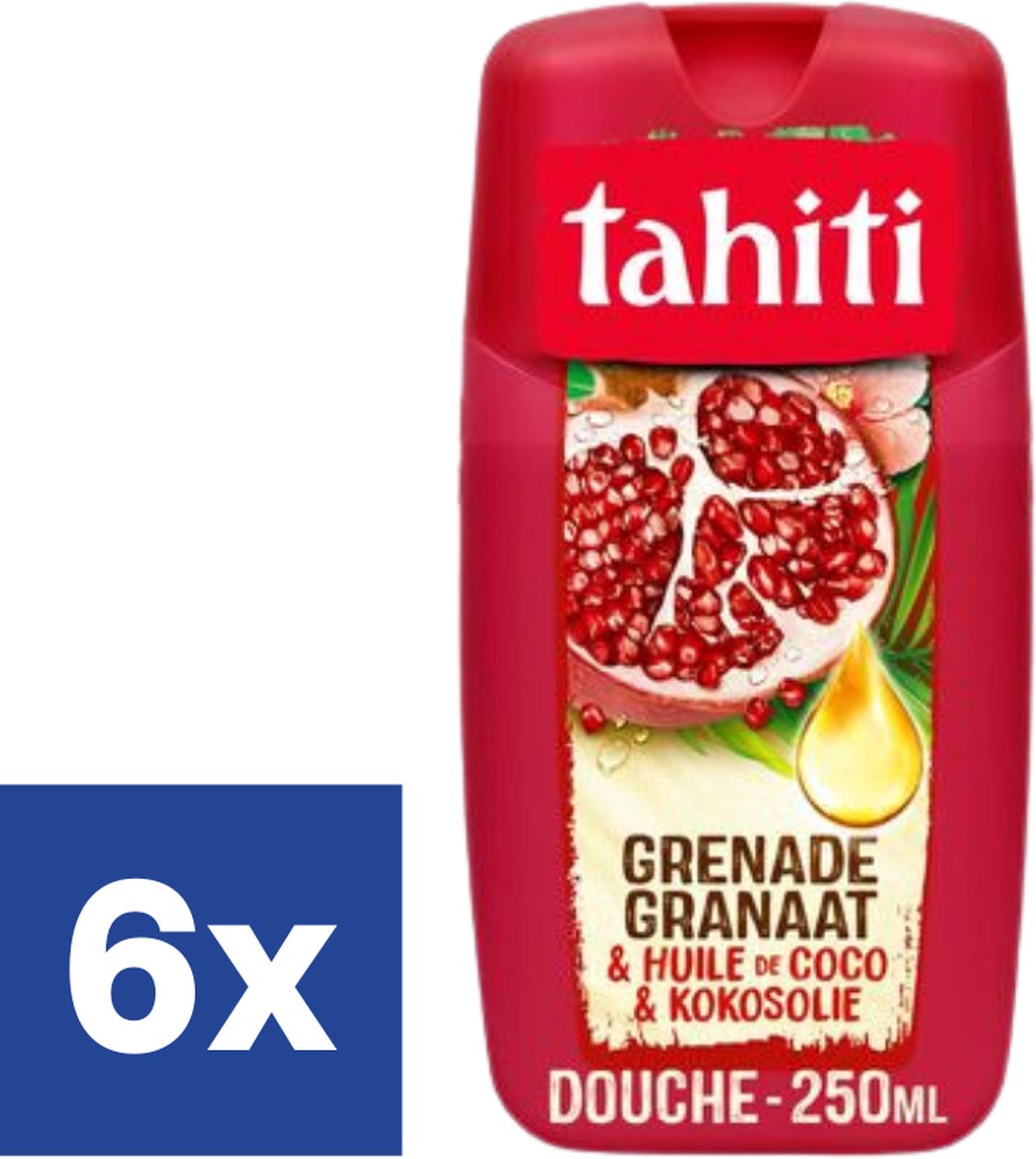 Tahiti Douchegel Granaatappel & Kokosolie - 6 x 250 ml