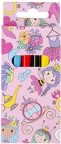 24 PAKJES Uitdeelcadeaus Prinses Kleurpotloodjes - 6 Potloden per Pakje - Klein Speelgoed voor Groot Plezier - Traktatie - Cadeautjes voor Kinderen