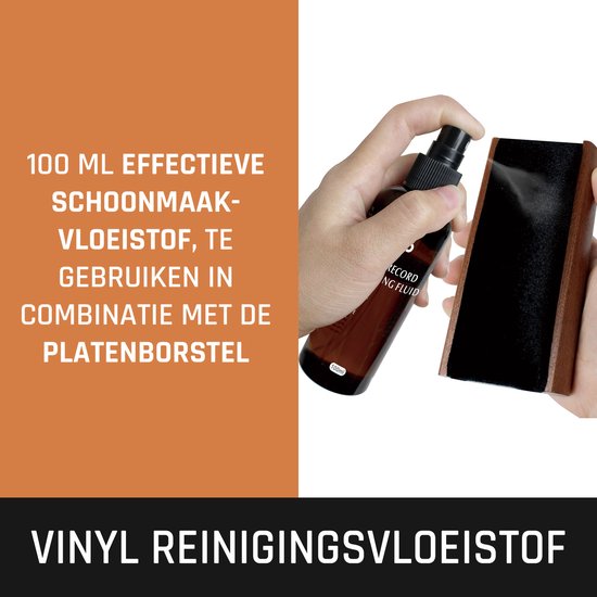 Lenco LP Schoonmaakset voor Platenspeler - Platenborstel - Vinyl en Naald Reinigingsset - Naaldborstel - TTA-6IN1