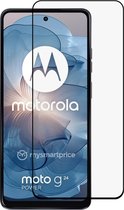 Full-Cover Tempered Glass - Geschikt voor Motorola Moto G24 Screen Protector - Zwart