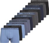 Jack & Jones Boxers Homme Trunks JACSHADE Blauw/ Grijs/ Zwart 12-Pack - Taille M