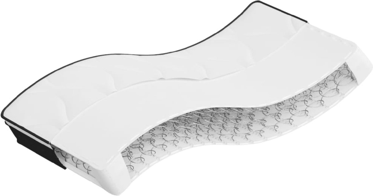 vidaXL - Bonell - veermatras - Medium - 80 - x - 200 - cm - Wit