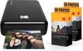 KODAK Pack Imprimante Photo Printer PM220 et 2 cartouches MSC50 - Photos 5.4 * 8.6 cm, WIFI, Compatible avec iOS et Android - Noir