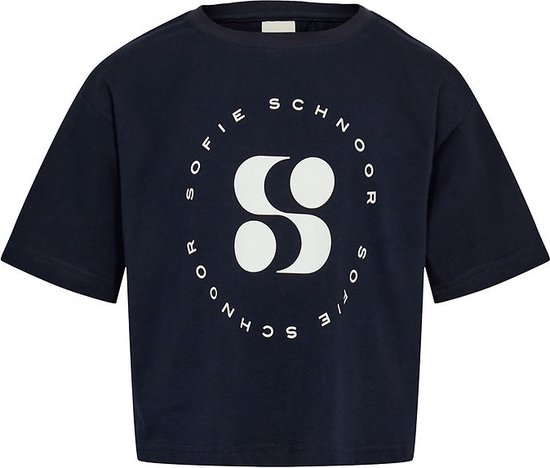 Sofie Schnoor Logo Shirt Dark Blue - Maat 140