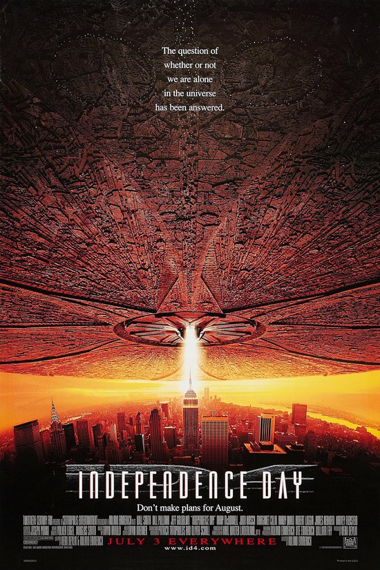 Poster - Independence Day, 1996, Originele Filmposter, Premium Print, Professioneel Fotopapier