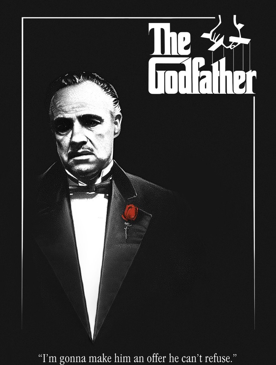 karo-art Poster - The Godfather, I'm gonna make him an offer..... Originele Filmposter, Premium Kwaliteit, Professioneel Fotopapier Multikleur
