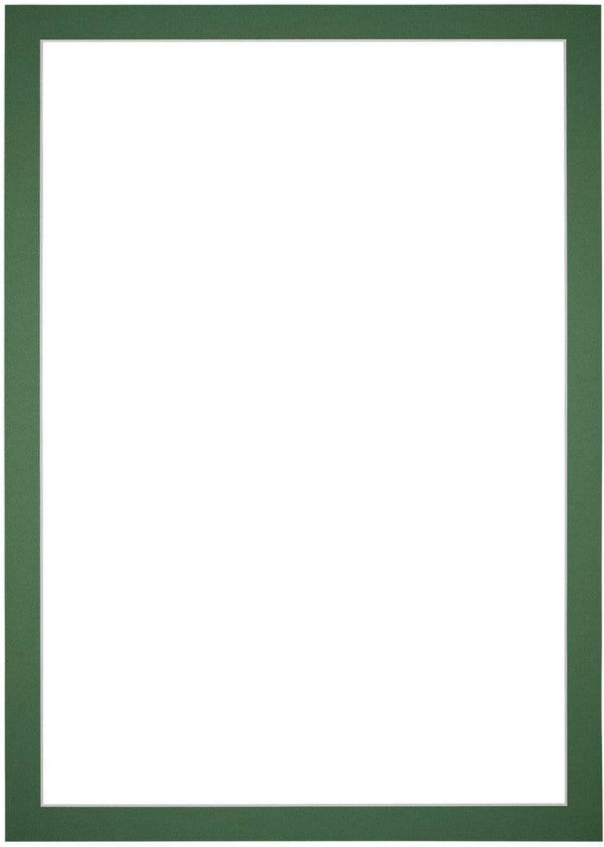 Passe-Partout Fotomaat 15x20 cm - Lijstmaat 20x28 cm - Groen Bos - Museumkarton - Fotolijst niet inbegrepen