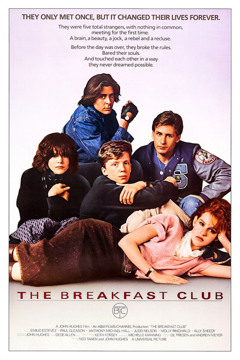 karo-art Poster - The Breakfast Club, Originele Filmposter, Premium Print, Professioneel Fotopapier Multikleur