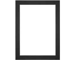 Passe-Partout Fotomaat 55x75 cm - Lijstmaat 60x80 cm - Zwart - Museumkarton - Fotolijst niet inbegrepen