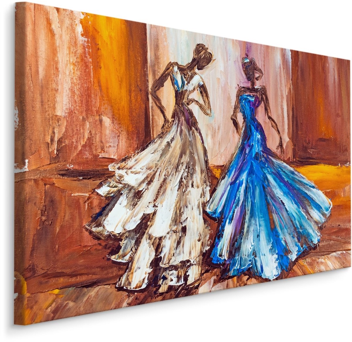 karo-art Schilderij - Dans de Tango, Premium Print, Multikleur