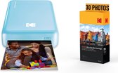 KODAK Pack Imprimante Photo Printer PM220 et cartouche MSC30 - Photos 5.4 * 8.6 cm, WIFI, Compatible avec iOS et Android - Bleu