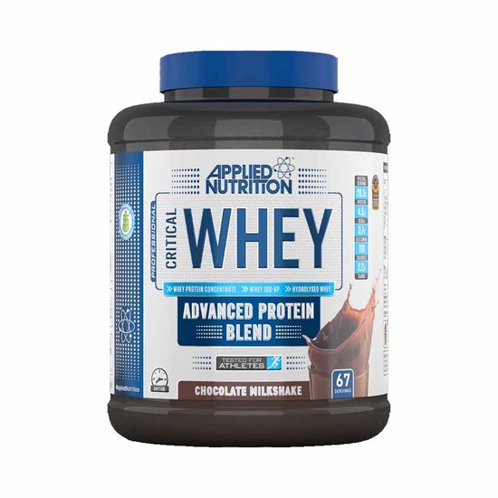 Applied nutrition - Critical Whey - Eiwitten / Proteine Shake - 2000 Gr - 66 Doseringnen -  Chocolate Milkshake Smaak — afbeelding 5