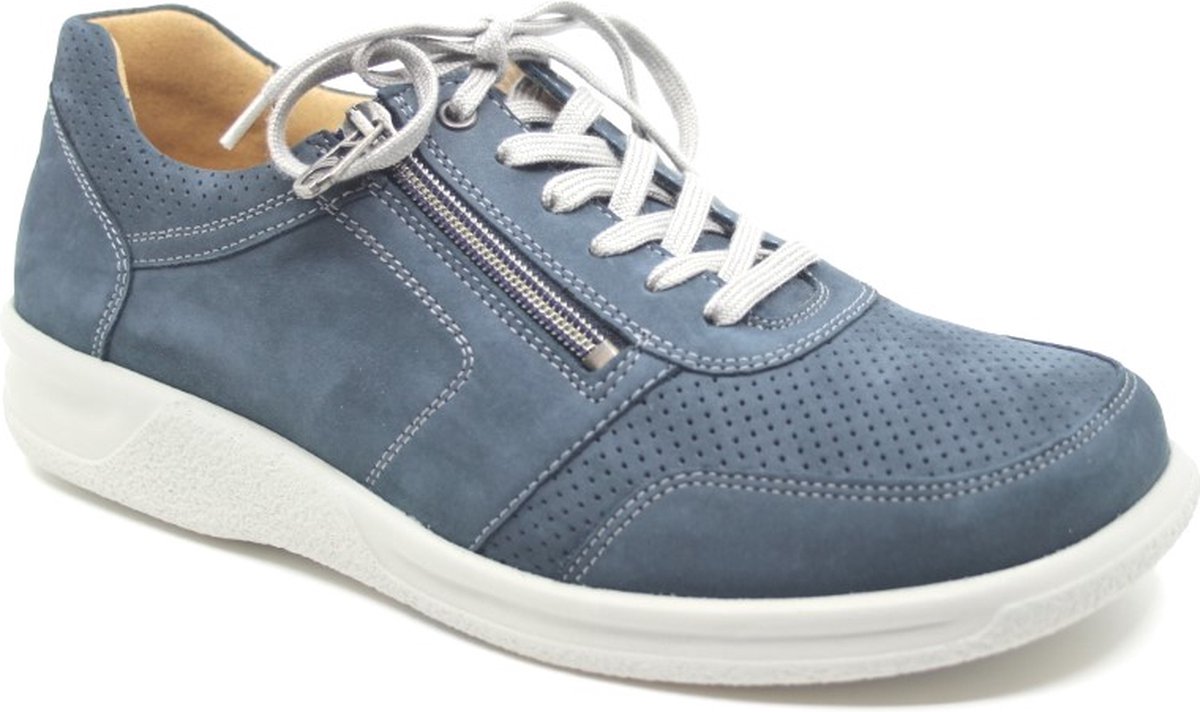Ganter, 7-256788-3700, Blauwe heren sneaker wijdte K