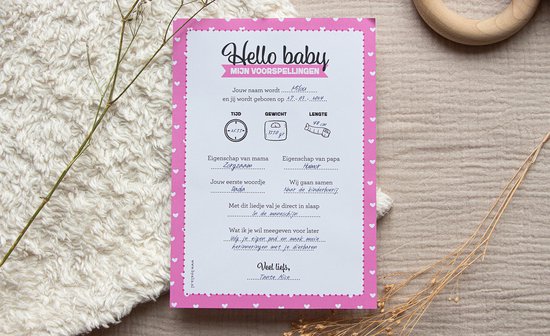Babyshower invulkaarten | Babyshower