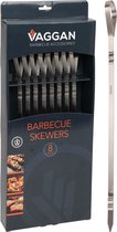 8x BBQ Vleespennen - Barbecue Spies - RVS - 41 cm