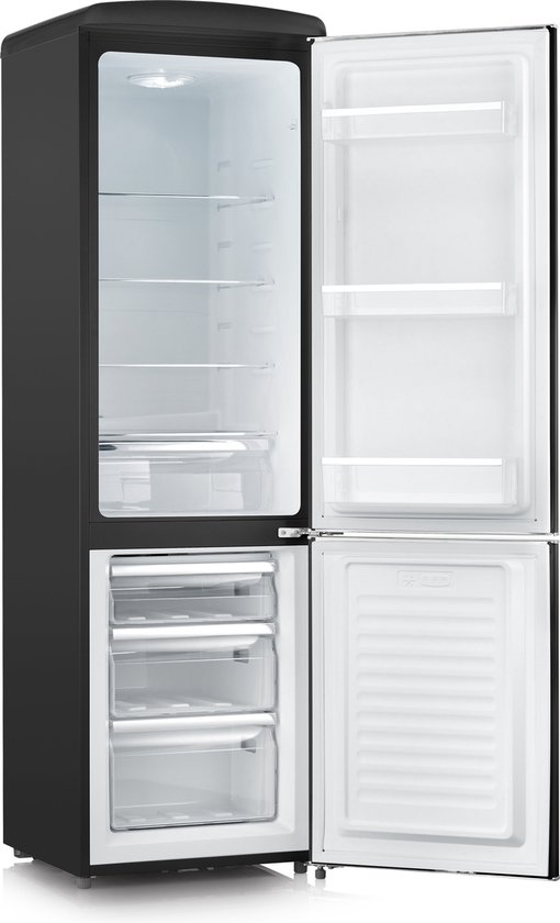 Severin RKG 8918 Retro Koel-Vriescombinatie – 244 Liter – LED – Retro Design - Zwart — afbeelding 3