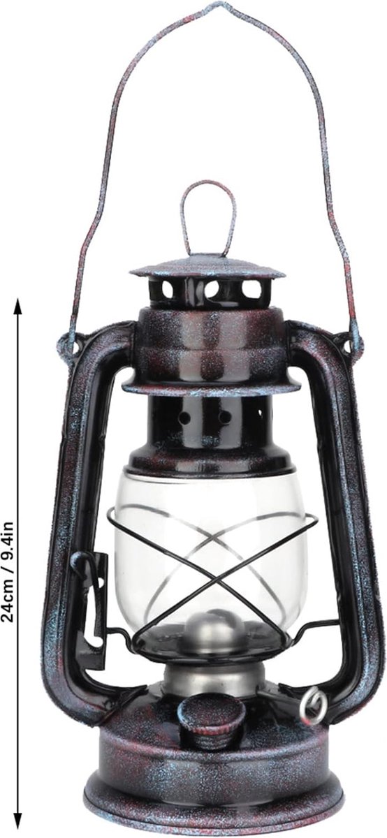 Noodlamp - Noodlamp bij Stroomuitval - Noodlamp voor Oorlog - Noodlamp voor Thuis - Petroleumlamp - Kampeerlamp - Tentlamp van Merkloos — afbeelding 2