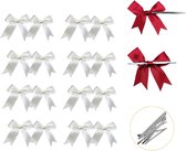 Cadeau strikjes 16 stuks - Satijnen Wit - Cadeauverpakking strikjes| Feest cadeau| Kerstcadeau| Bruiloft Traktatie -Vintage - Feest - Babyshower - Decoratie