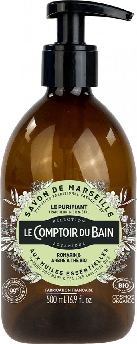 Le Comptoir du Bain Zuiverende Marseille Zeep met Essentiële Organische Oliën 500 ml