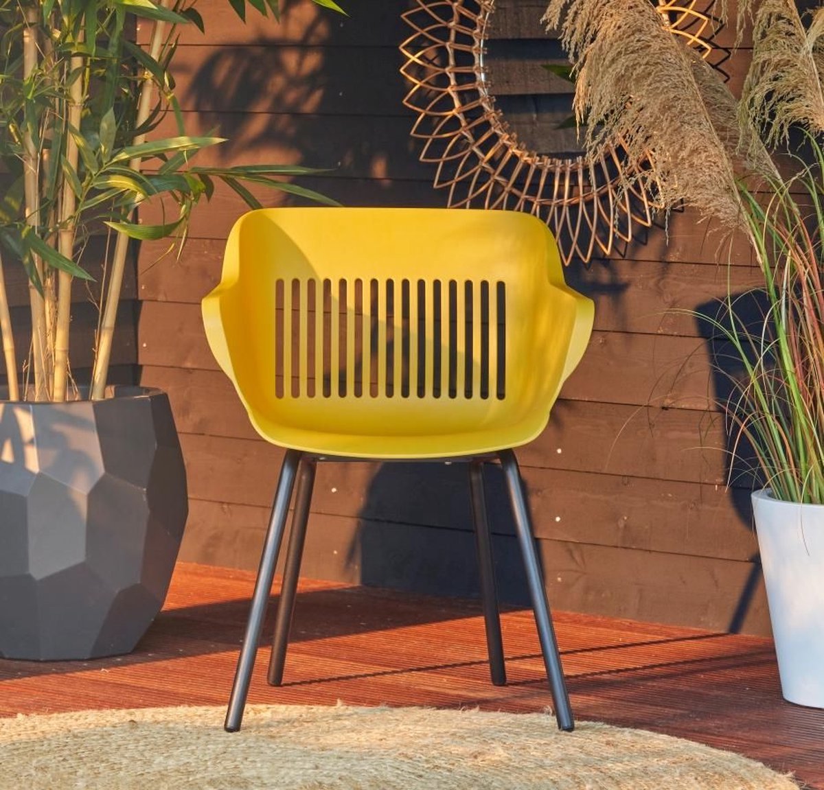 Hartman Jill Alu Rondo chaise de jardin - Set de 2 - Jaune curry