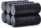 Aimants super puissants - Rond - 25 x 5 mm - 60 Pièces | Noir