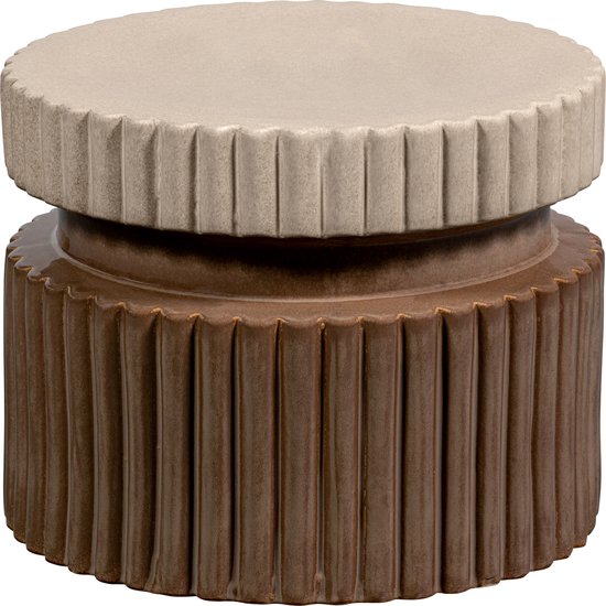 WOOOD Table d'appoint Geer - Céramique - Tan - 38x48x48