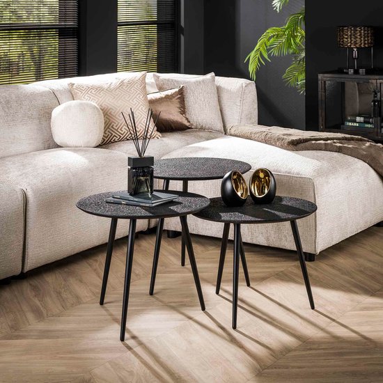Reefs Interior Salontafel set Metallic rond - Set van 3 | bol