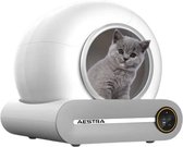 Zelfreinigende Kattenbak - Aestra - Automatische Kattenbak - Inclusief App - Inclusief 5 rollen opvangzakken - Wit