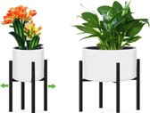 Support de pot de fleur réglable en métal – Support de plante élégant pour Diverse tailles de pot – Support de pot de fleur durable et peu encombrant – Assemblage facile – Convient pour une utilisation intérieure et extérieure