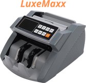 Luxemaxx-Geldtelmachine - Biljettelmachine - Waardetelling Mix Biljetten- 1000 biljetten/minuut - 5-voudig valsgelddetectie - Optel & batch-functie - Draaghendel - Alarm - Geldteller - Geldtelmachine