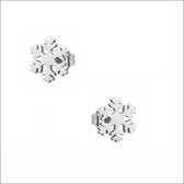 Aramat jewels ® - Oorbellen zweerknopjes sneeuwvlok zilverkleurig chirurgisch staal 10mm