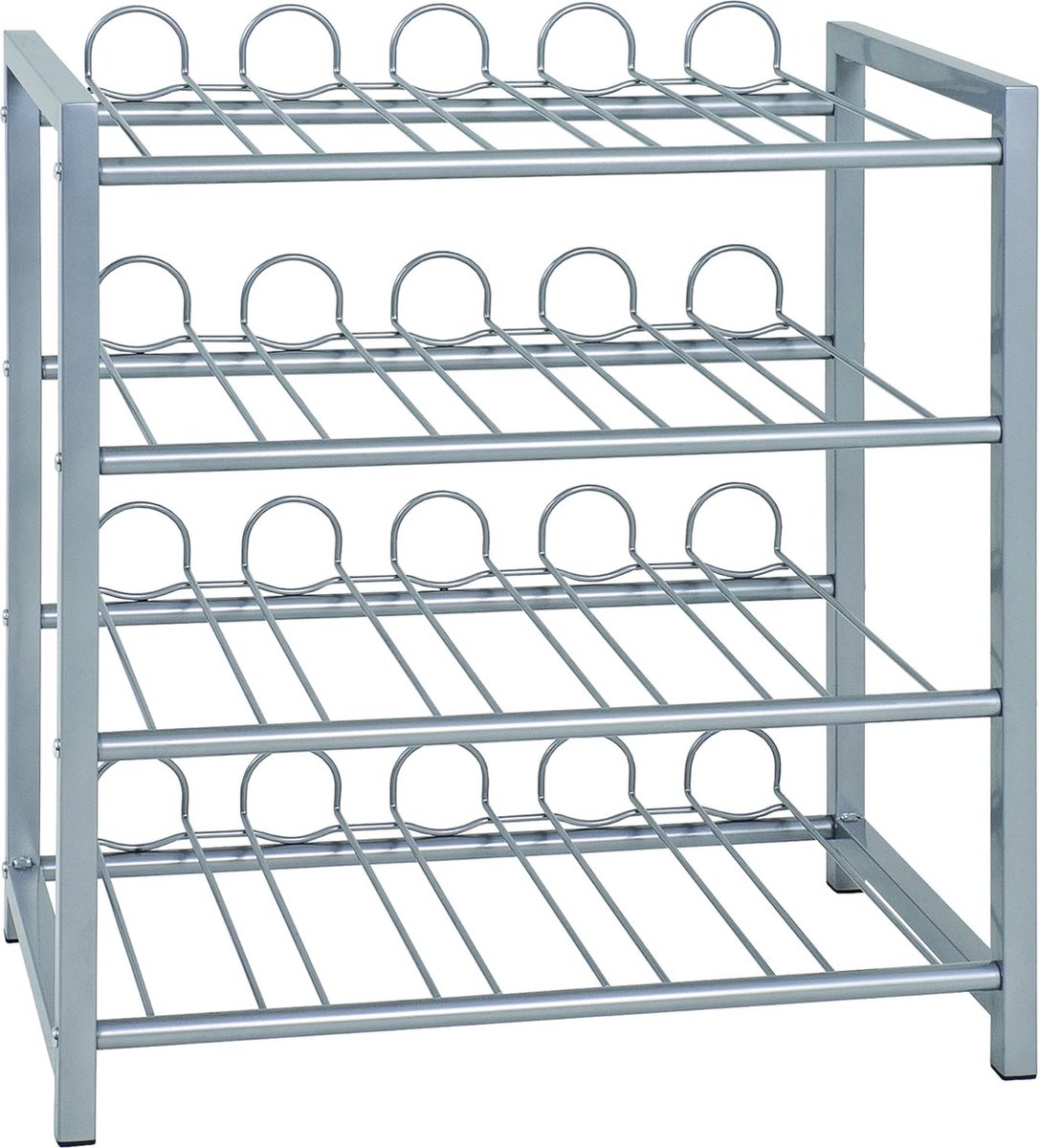 Flessenhouder, zilver, 54 x 31 x 60 cm