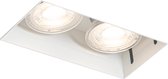 QAZQA oneon trimless 50 - Moderne Inbouwspot - 2 lichts - L 17.5 cm - Wit - Woonkamer | Slaapkamer | Keuken