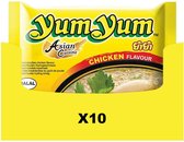 10x Yum Yum Noodles Soep Pak Kip 60 gr
