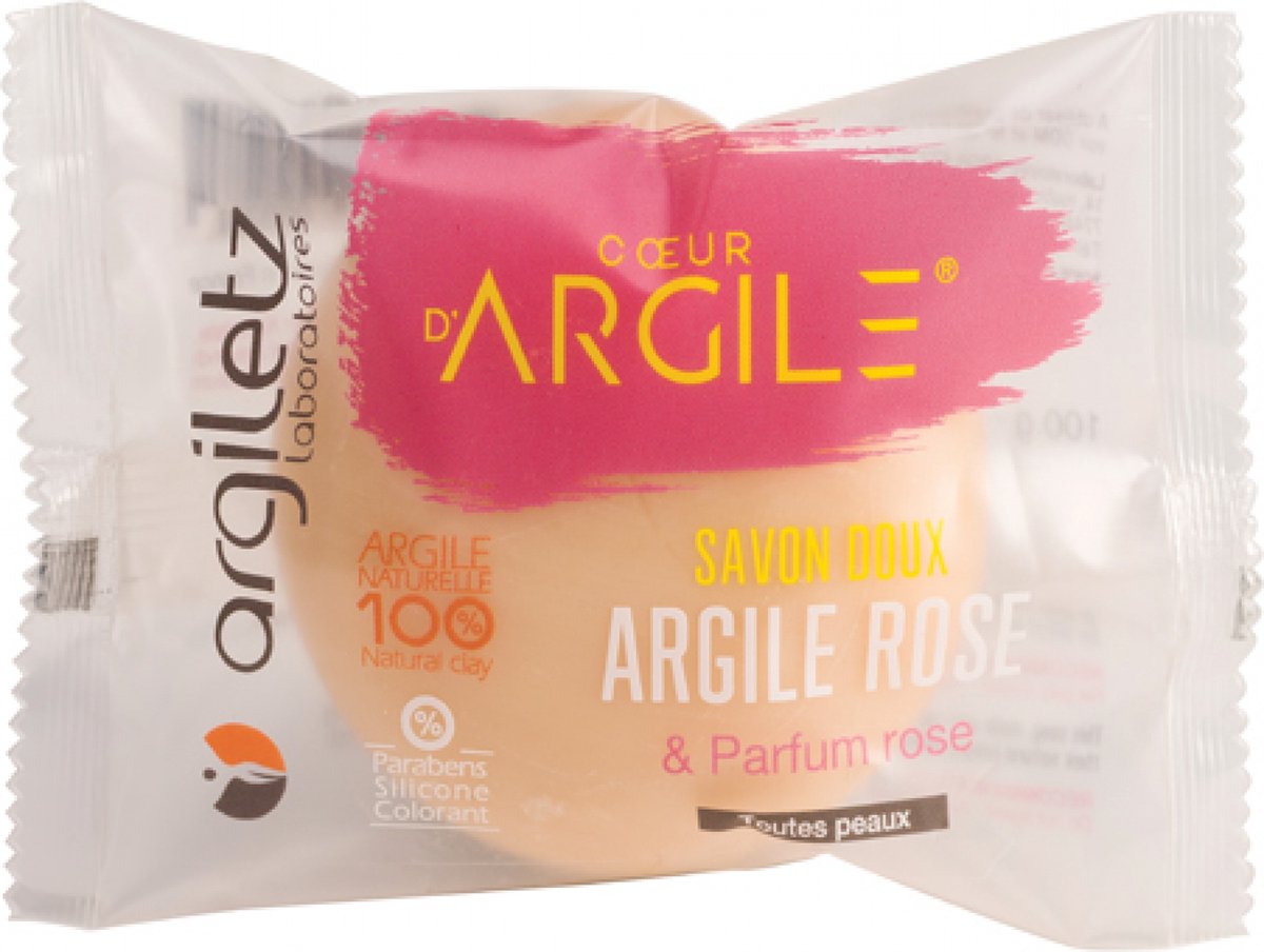 ARGILETZ Kalmerende zeep Roze klei - Roze parfum - 100 g