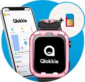Qlokkie Kiddo Play - Montre intelligente pour enfants - Montre GPS pour enfant - Traceur GPS - Appels vidéo - Définir la zone de sécurité - Fonctions d'alarme SOS - WhatsApp - Avec carte SIM et application mobile - Rose