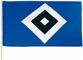 Hamburger SV HSV Fahne Raute mit Stock Fussball