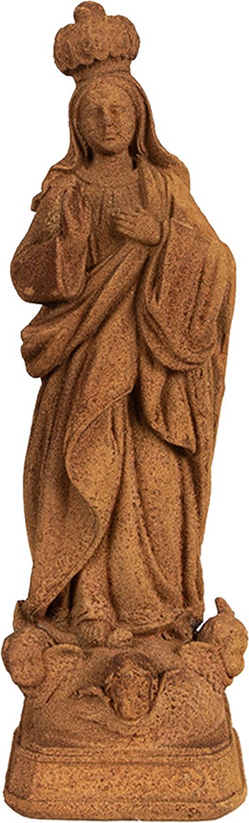 Decoratie Beeld Maria 19 cm Bruin Polyresin