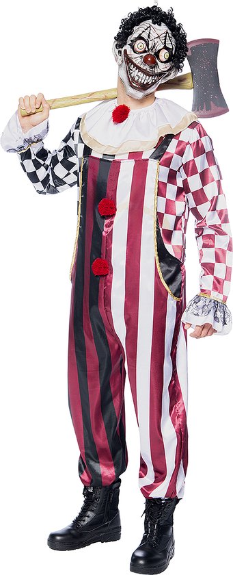 FUNIDELIA Enge Clown Kostuum voor mannen - Maat: S - Rood