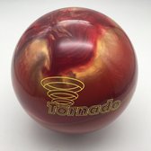 Bowling Bowlingbal Ebonite 'Tornado reactive r-o-g, 14 pond, kleuren red- orange- gold, Ongeboord, zonder gaten
