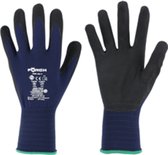 Förch 12 paar werkhandschoenen Nitril touch - fijngebreide montage handschoenen - maat 9 / L - donkerblauw