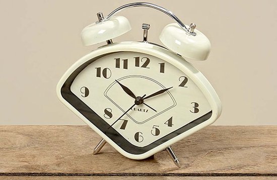 Horloge Neil crème abstraite ressemble à un réveil